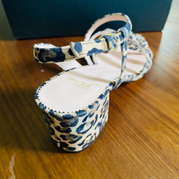 NEW J.Crew Odette leopard strappy sandal heel - Picture 5 of 9